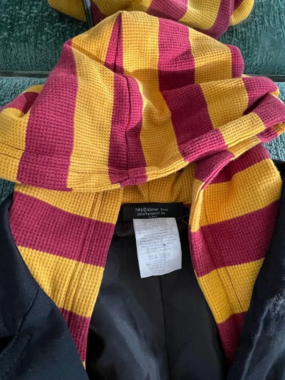 Harry Potter Gryffindor Womens Black Blazer With Striped Hood & Embroidered Cres - Picture 7 of 12